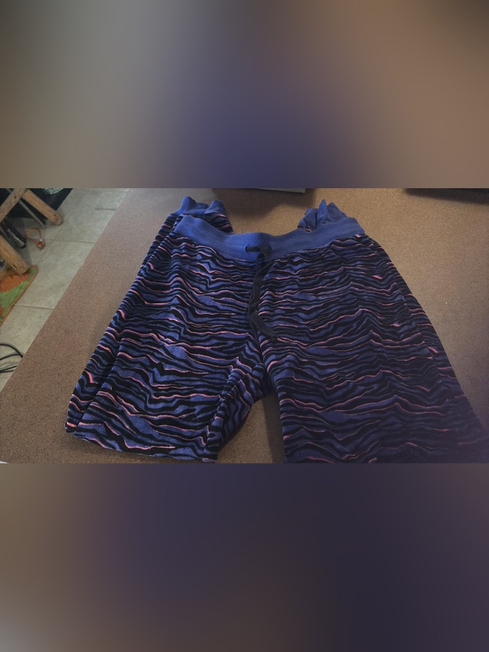 Men's Navy & Pink Patterned Lounge Shorts